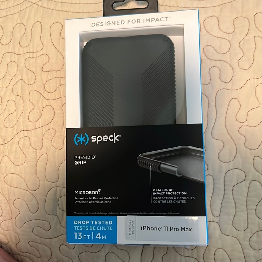 Speck Presidio Grip iPhone case for 11 Pro Max. Black New in box.